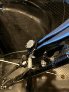 tiller magnet installed